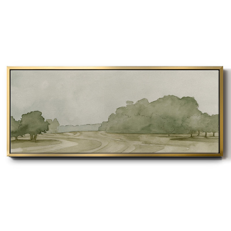 On Course II- Framed Canvas, 12" H x 30" W