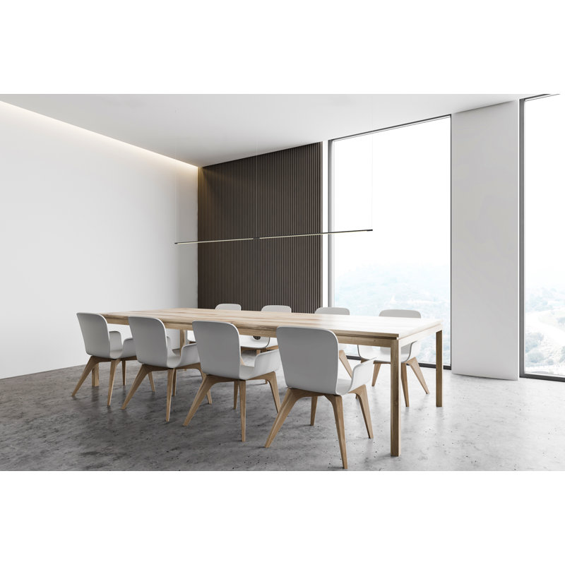 Z-Bar 1 - Light LED Unique/Statement Pendant, Matte Black, 0.5" H x 39.7" W x 0.5" D