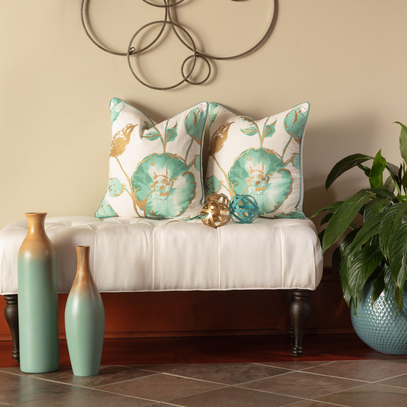 Coussin en coton Olivia, Brume
