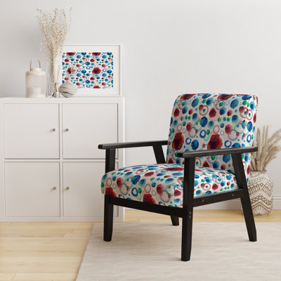 Fauteuil d'appoint rembourré à motif Blue Circle