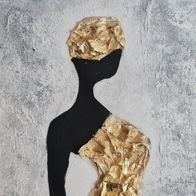 Peinture à l'huile décorative, H 12,6 po x l 36,22 po x P 1 po