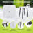 Kian Patio Bar Table with Sintered StoneTop & Umbrella Hole