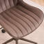 Chaise de bureau pivotante en cuir véritable avec roulettes Brionni-1029916917