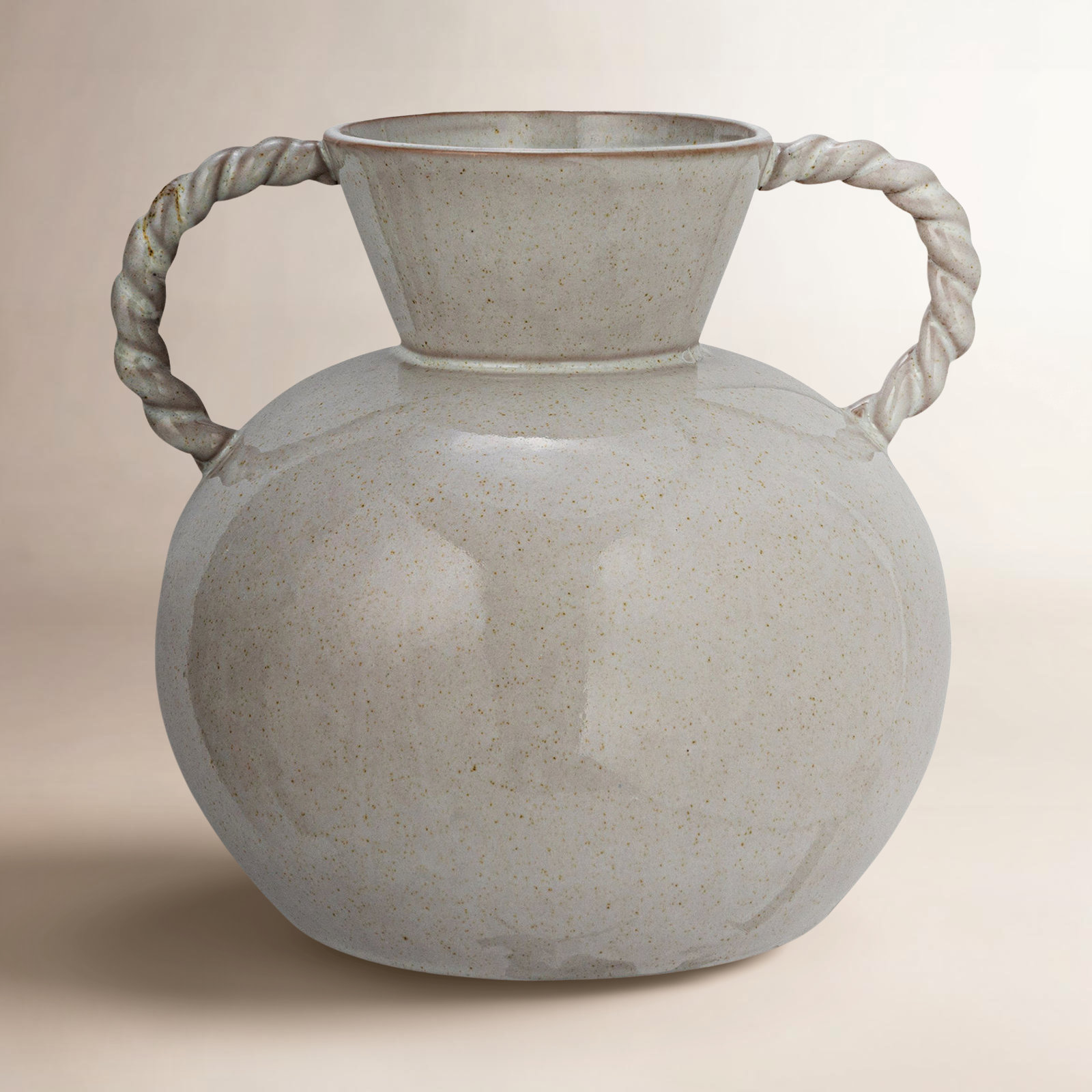 Natalina 8.5'' Stoneware Table Vase, Cream