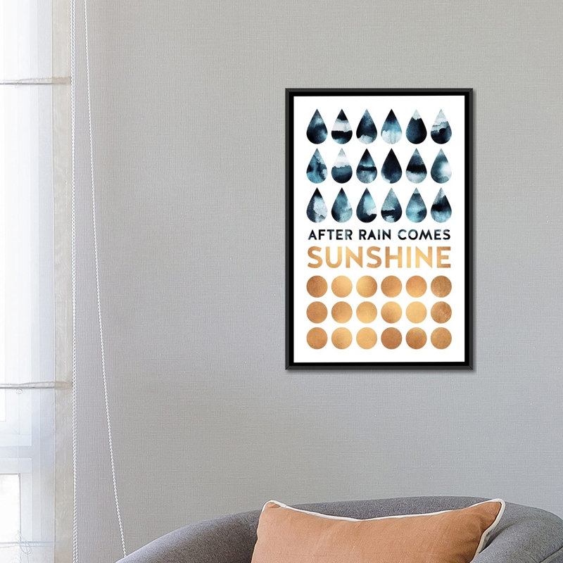 « after pluie is soleil », impression sur toile, H 26 po x l 18 po x P 1,5 po, Toile avec cadre noir, Pas de tapis