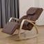 Fonction de massage complet - pression d'air - fauteuil berçant relax confortable, fauteuil relax avec fauteuil en coton brun