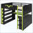 Gaming Loft Bed With Integrated Desk & RGB LED Lights, Pro-Gamer Bed With Power Outlet, Large Bookshelf, Pegboard, Keyboard Tray & Storage Drawer, 3 Colors Available-1665612816