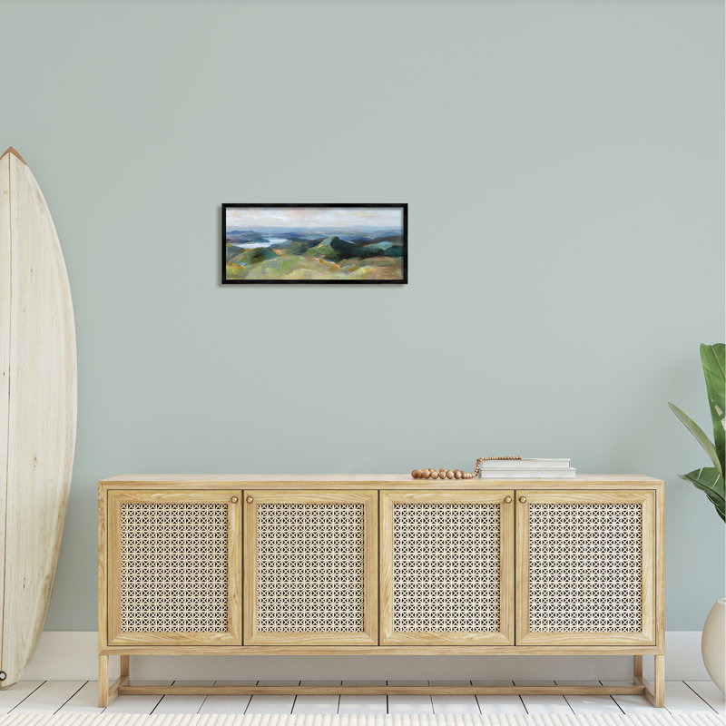 Cadre flottant, reproduction d'art sur bois, H 10 po x l 24 po x P 1,5 po, Giclée encadrée noir minuit
