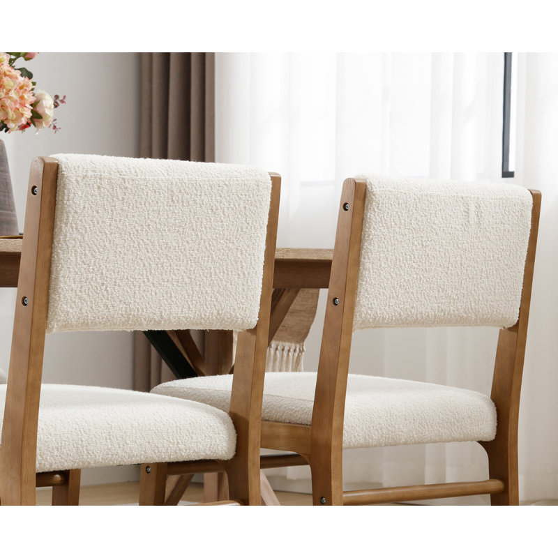 Carnet 19.75'' H Upholstered Oak Side Chair, Natural Wood