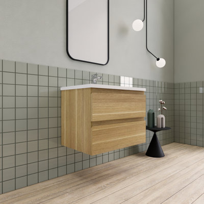 Meuble-lavabo flottant moderne simple Alcester Ivy Bronx
