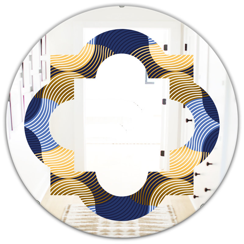 Miroir mural sans cadre Quatrefoil Luxury Waves in and II, H 31,5 po x l po