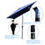 Parasol de patio 9 pi x 6 pi imperméable avec manivelle et inclinable, pour piscine de jardin, 6 pi x 9 pi, inclinaison relevable, piscine rectangulaire, bleu marine-1147757686