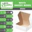 Boîtes à pâtisserie en carton kraft blanc 9 x 9 x 4 Ecoqualité - pour pâtisseries, biscuits, gâteaux, tartes, boîtes-cadeaux et fêtes de naissance (50)