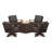 Braxton 5-Piece Deep Seating Swivel Conversation Set with Fire Pit Table-128126272-68603217