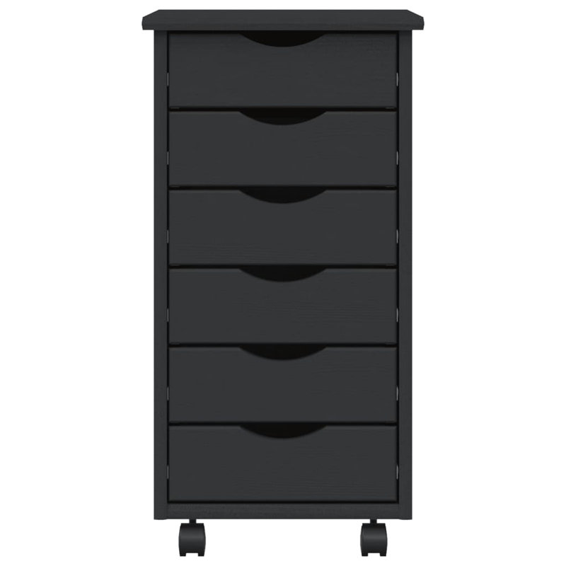 Miljana 34cm W 6 - Drawer Chest of Drawers, Grey