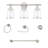 Asdvadzadur 3 - Brushed Nickel Vanity Light With 4 Pieces Hardware Set