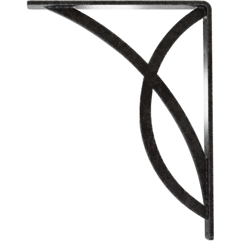 Support en fer forgé Miller, Étain antique, H 10 po x l 1,5 po x P 7,5 po