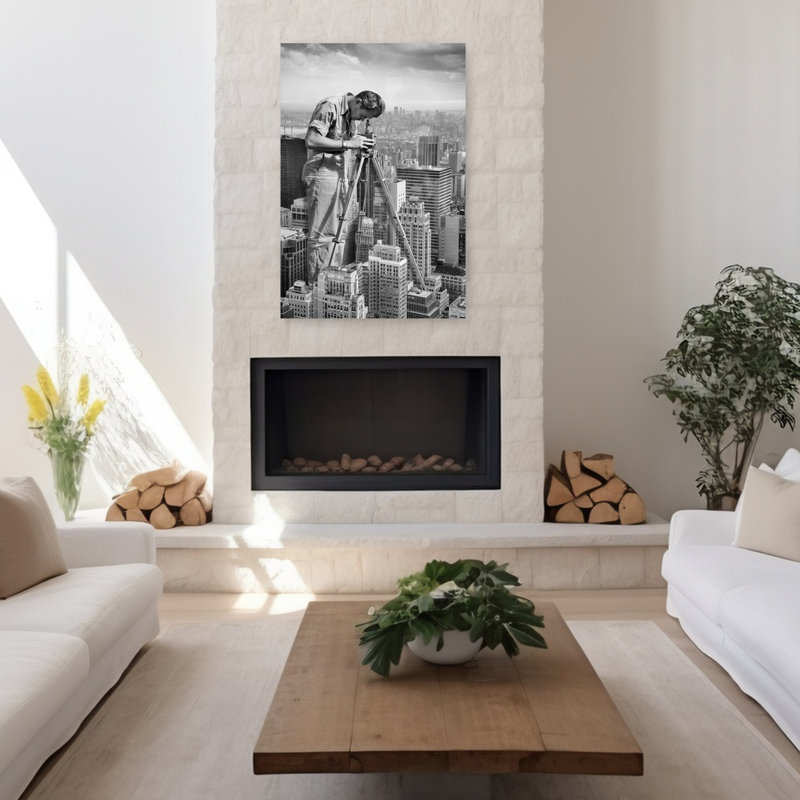 Art contemporain, peinture murale abstraite rétro, H 48 po x l 32 po