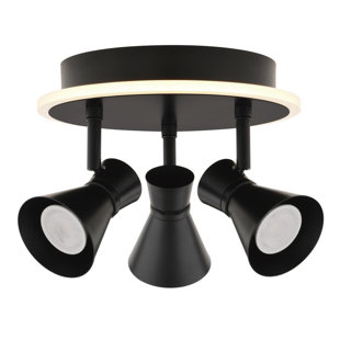 Matte Black & Charcoal Patina 3-Light Track Lighting