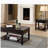 Black coffee table with a flip-top surface