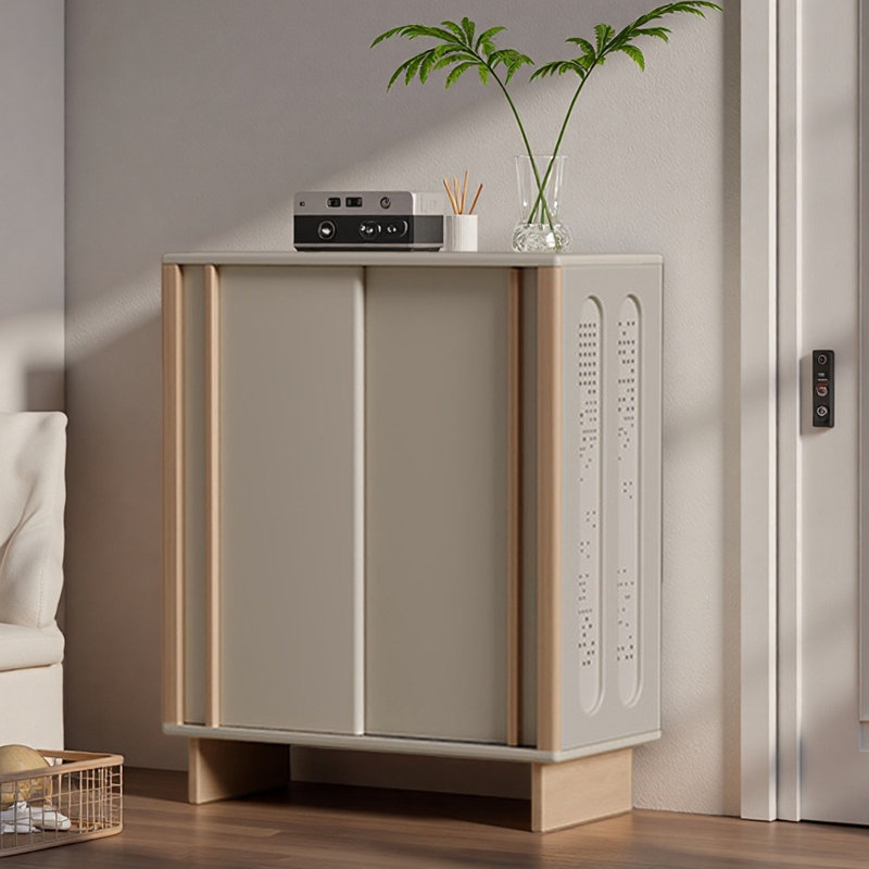 American style fashionable storage shoe cabinet, 38.19" H x 31.5" W x 14.96" D, Gray