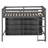Twin Size Loft Bed with 8 Open Storage Shelves, Built-in Ladder, and Comprehensive Guardrails, Antique Grey