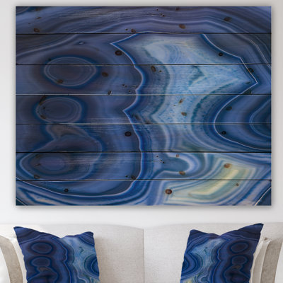 Corwin «Blue Agate Stone Design», impression abstraite