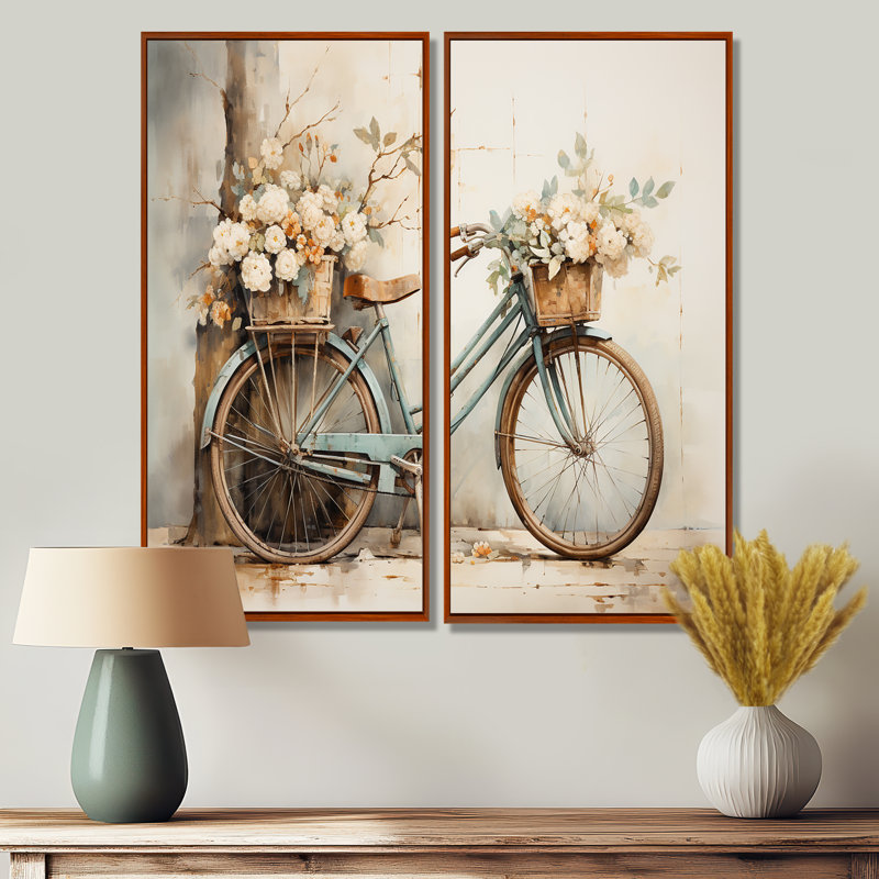Impression sur toile beige, H 32 po x l 32 po, Brun, Reproduction encadrée sans passe-partout
