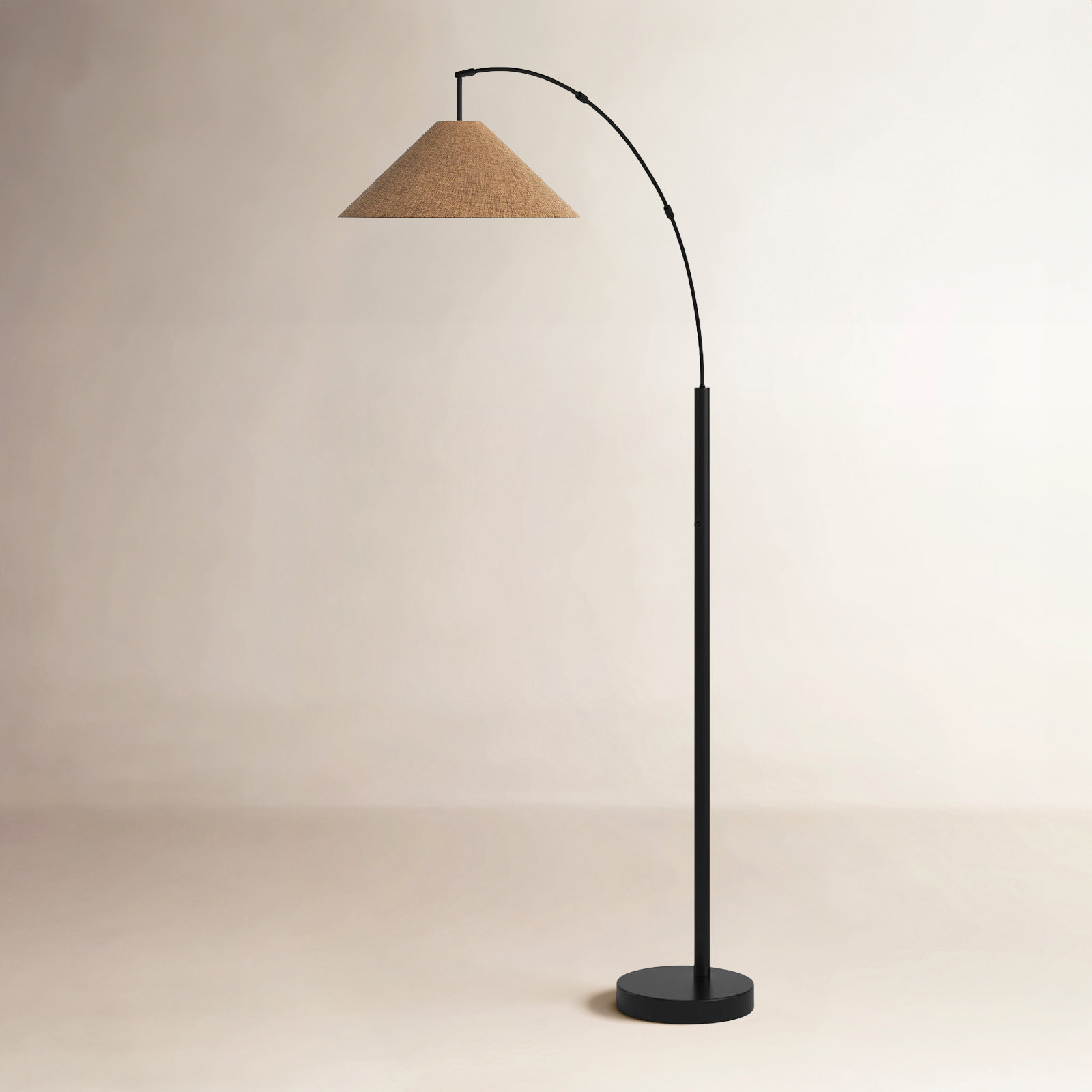 Braxton 76'' Floor Lamp, Light Brown, Dark Bronze