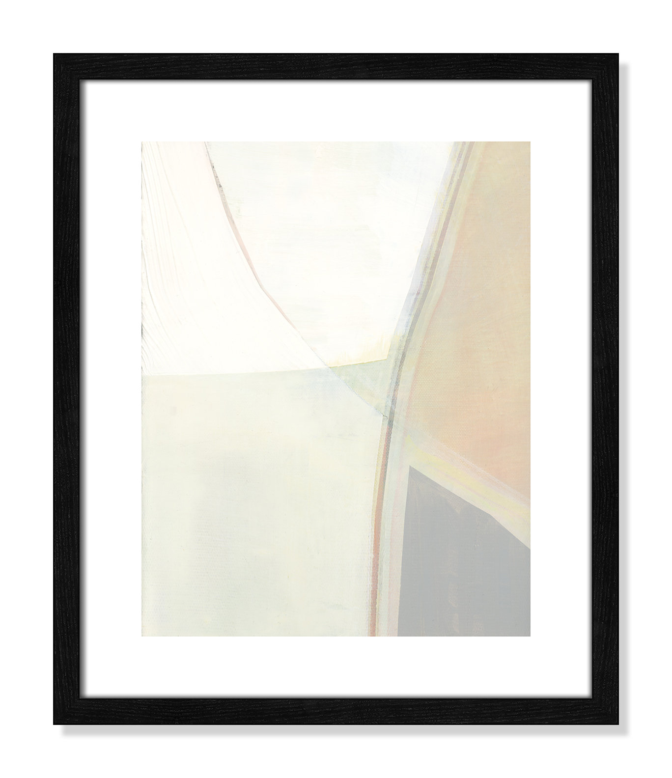 Alexandria "In Neutral II" Painting by Cartissi, 19" H x 16" W x 0.75" D, Black Wood Framed Paper