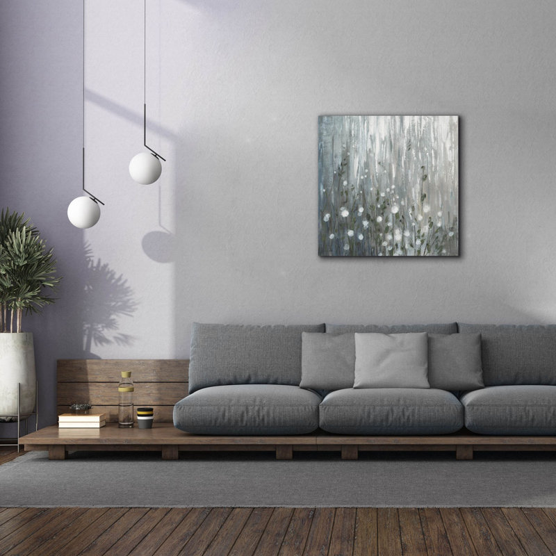 "Jan Branches gris" par Silvia Vassileva, art mural sur toile, 37 po x 37 po