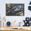 Art mural en verre épique «The Blue Jays Blues» par Jim Brune, 16 po x 12 po