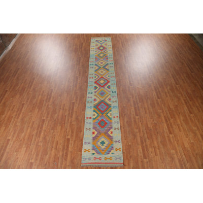 South Western Kilim Oriental Runner Rug 3x16