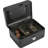 6" CASH BOX W KEY LOCK BLK