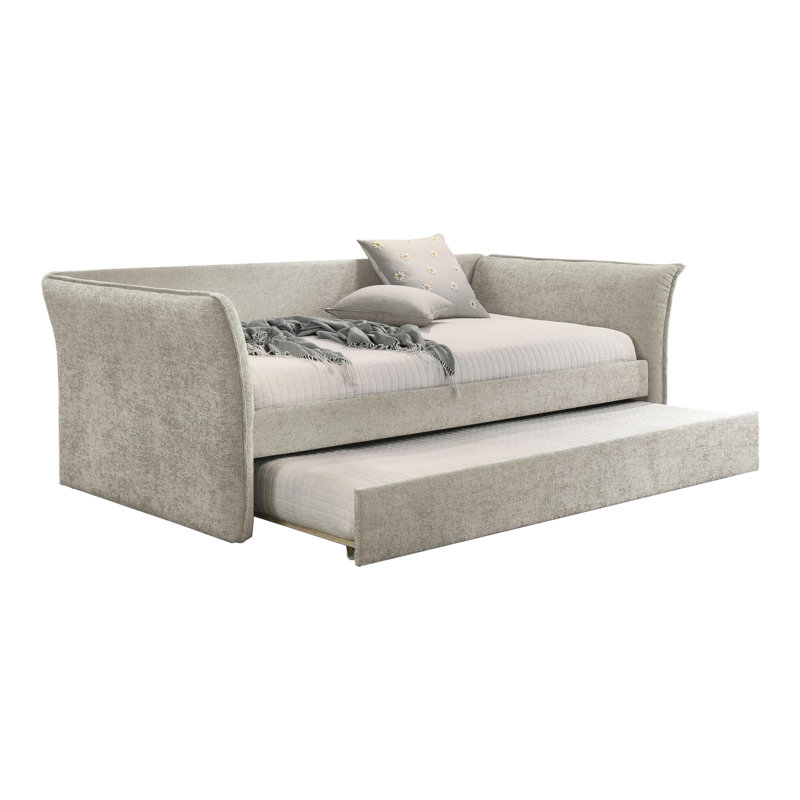 Daybed W/ Trundle, Beige, Beige