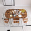 Table de salle à manger moderne avec plateau en faux marbre 7 pièces Modern-89602100