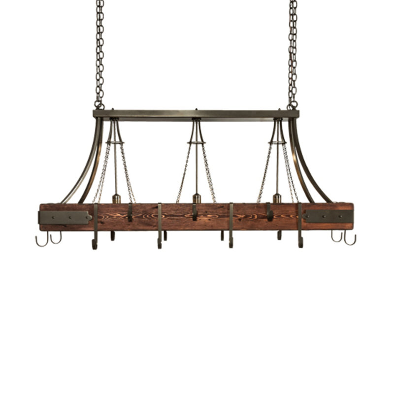 Steamboat 60" Rectangle Chandelier Pot Rack