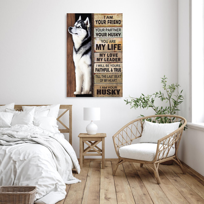«I Am Your Husky», impression sur toile, H 14 po x l 11 po x P 1,25 po
