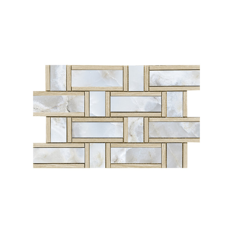 Mélange de mosaïques rectangulaires, Bleu