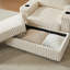 Fauteuil inclinable simple en velours côtelé de 42,5 pouces avec coussin de dossier, porte-gobelet, repose-pieds de rangement, canapé de salon confortable et profond-2075313478