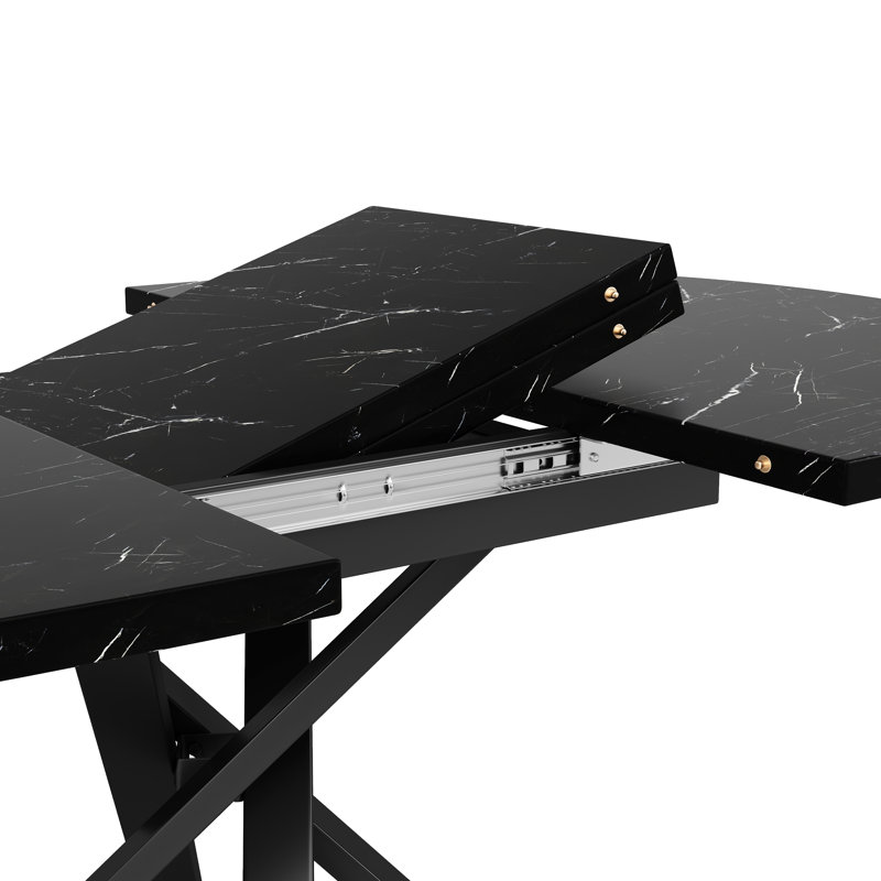 Extendable Dining Table, Black