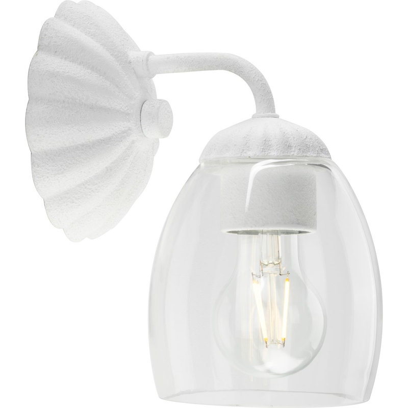 Éclairage pour meuble-lavabo à intensité variable Quillan, Plâtre blanc, 1