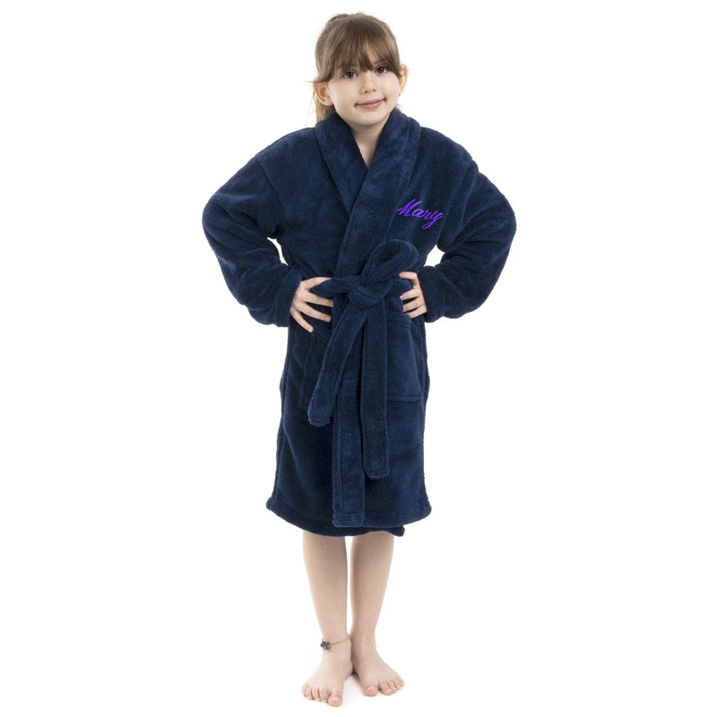 Basel Microfiber Fleece Fleece Gender Neutral Bathrobe, XL, Turquoise