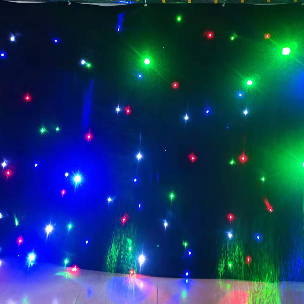 9.8 Ft x 6.6 Ft LED Starlight Stage Curtain Backdrop The Holiday Aisle®