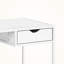 Cosmo White Finish One-Drawer Computer Desk with Metal Leg, 29.81" H X 42.13" W X 19.81" D