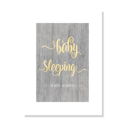 «Rolled Baby Sleeping», impression sur papier
