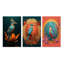 Blue Kingfisher Nature Photography - Animals Bird Art Set Of 3 Pieces-1692847831-1692847830