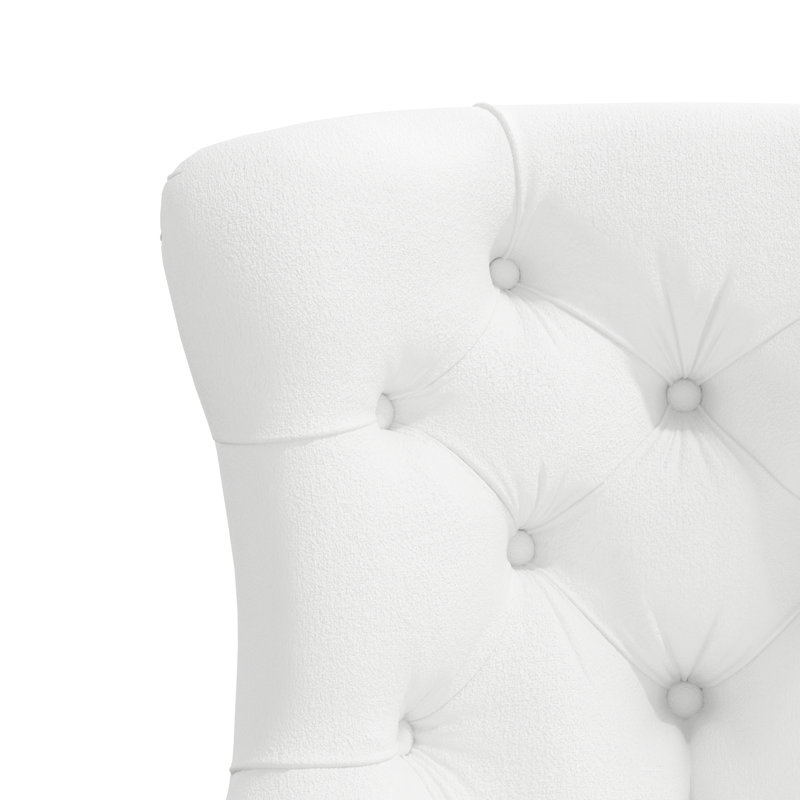 Chaise d'appoint Minnie, Velours blanc classique