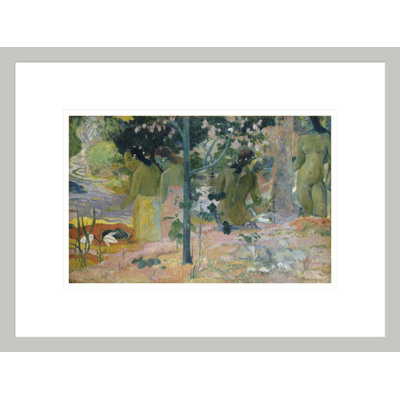 «The Bathers» par Paul Gauguin - Estampe numérique encadrée