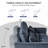 3-In-1 Convertible Sleeper Sofa Bed-135825350-135825354-135825357